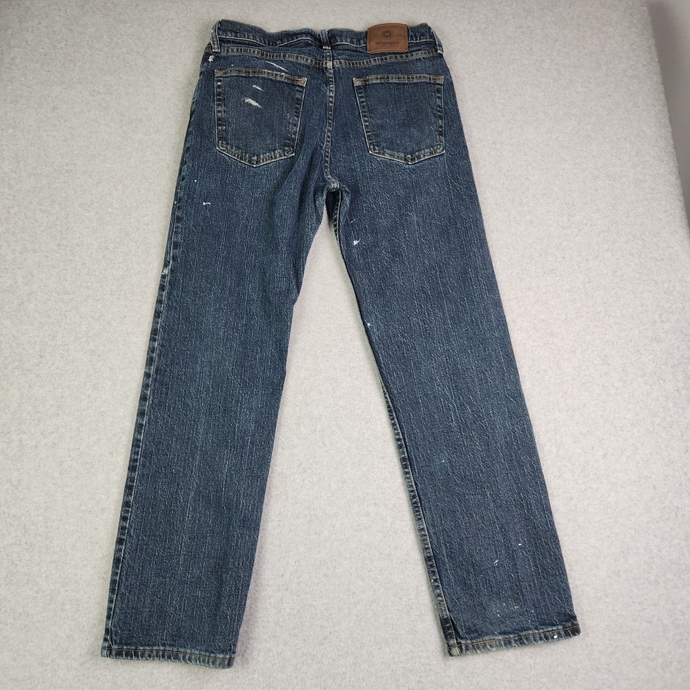 Wrangler Jeans Mens 33x30 Blue Denim Workwear Regular Fit Authentic Straight